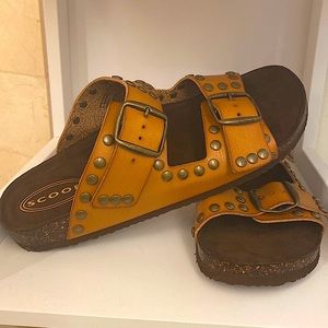 Scoop Studded leather Birkenstock style sandals